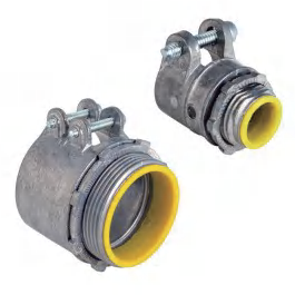 BX, Flex Connectors -Straight - Squeeze Type with Insulated Throat -Zinc Die Cast