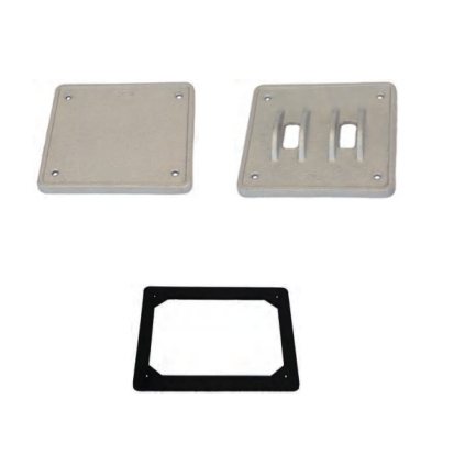 Double Gang FS and FD Stamped Steel Cast Device Box Covers and Gasket