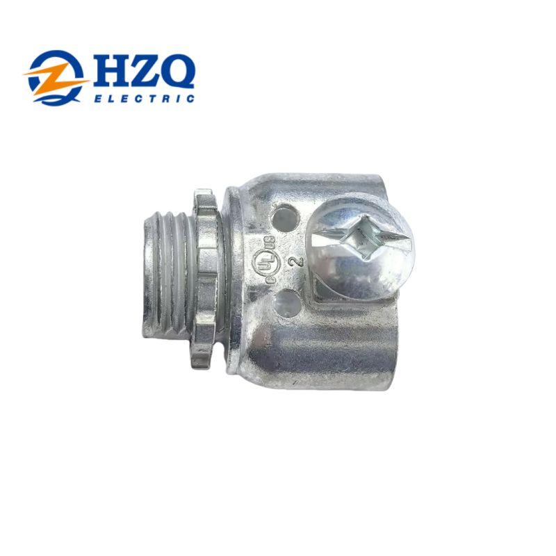 Duplex Connectors-1 Screw - Set Screw Type - For BX, Flex -Zinc Die Cast